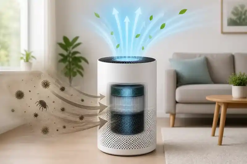 para qué sirve un purificador de aire en casa
